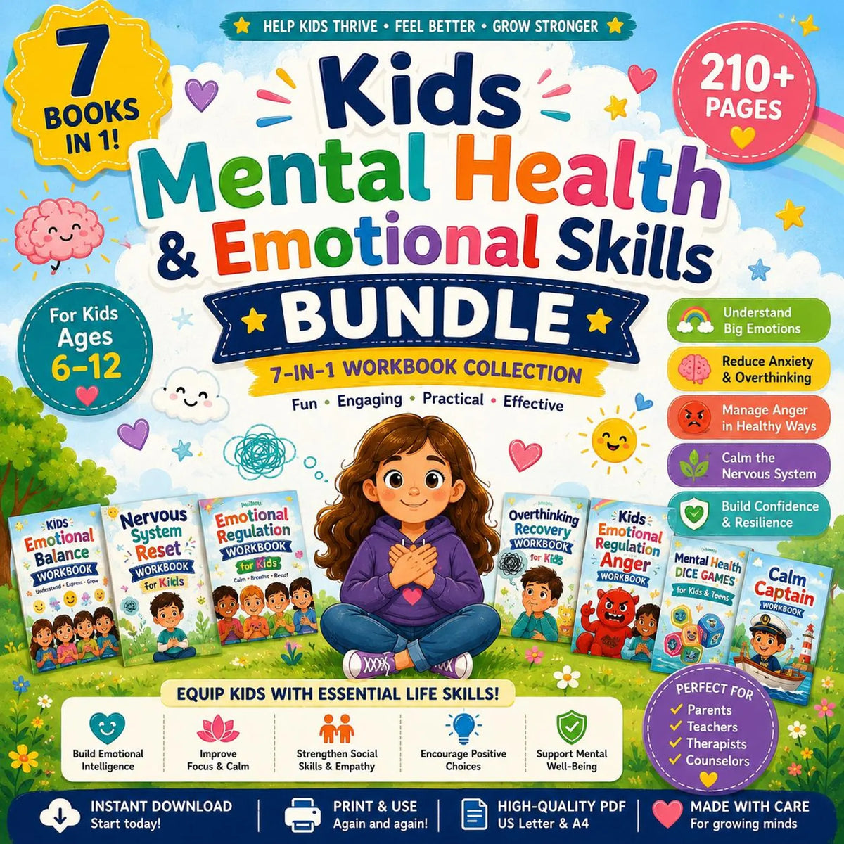 Kids Mental Health and Emotional Regulation Bundle.